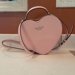 Kate Spade, love shack heart purse in chalk pink